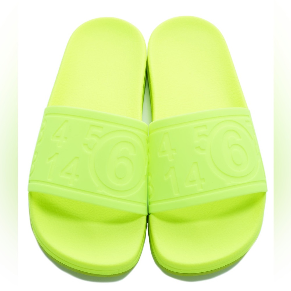 MM6 slides. Size 7. Neon yellow.